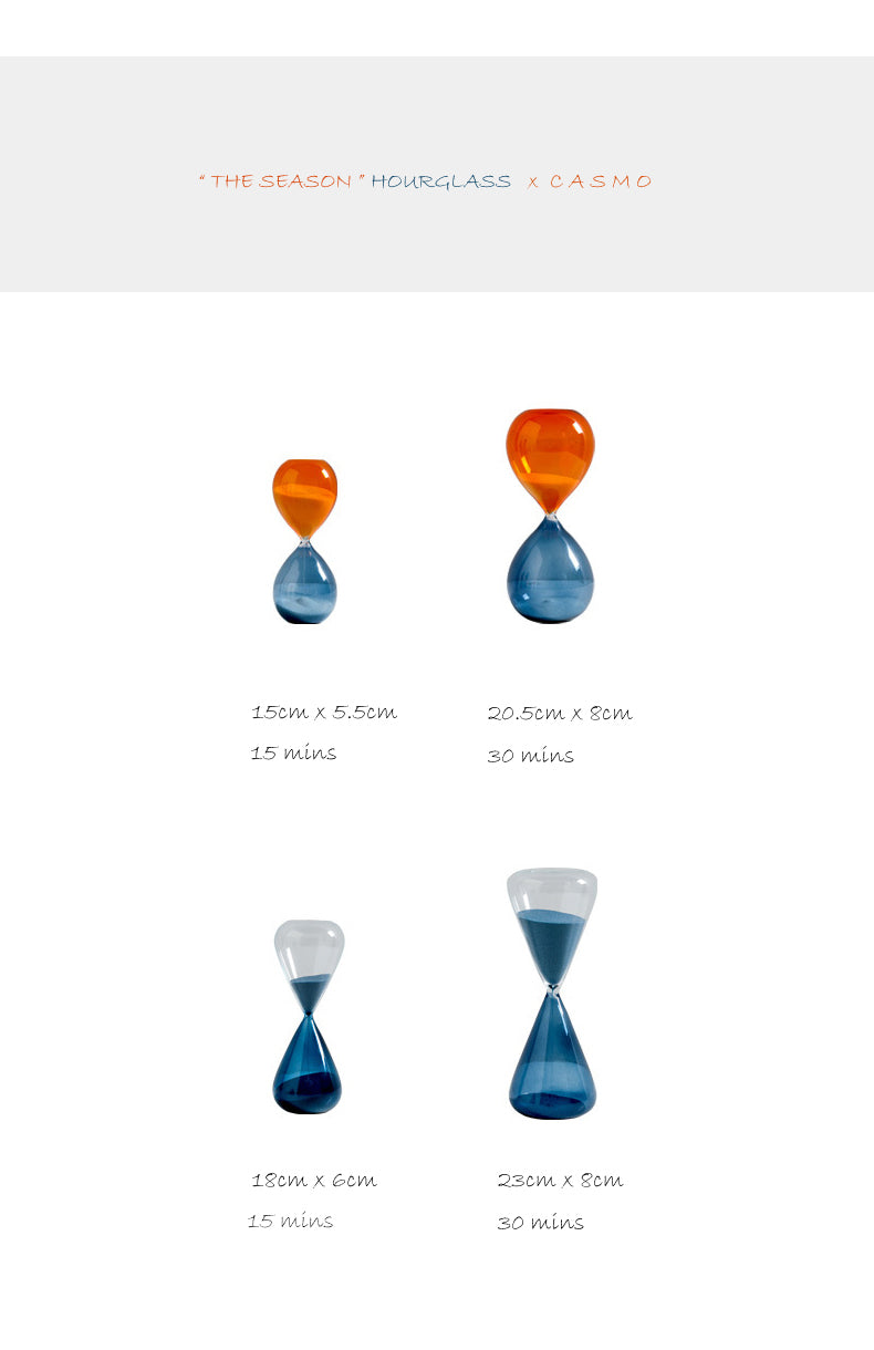 " The Season " Hourglass ( 2 colours / 3 sizes )
