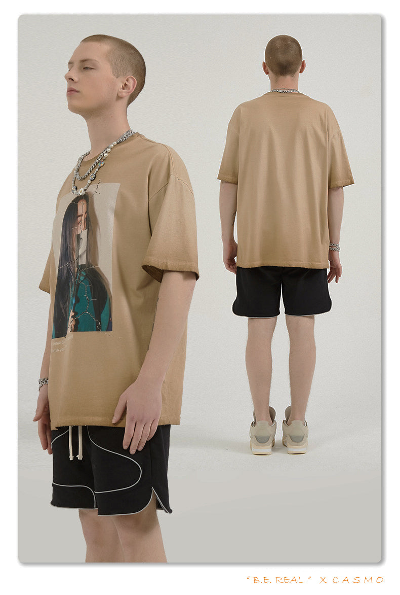“B.E. REAL" Oversize Unisex Fit T-shirt (2 Colours)