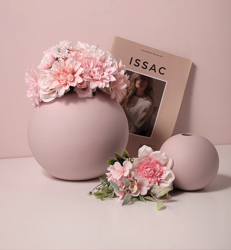 Luna Vase Auburn Pink Small